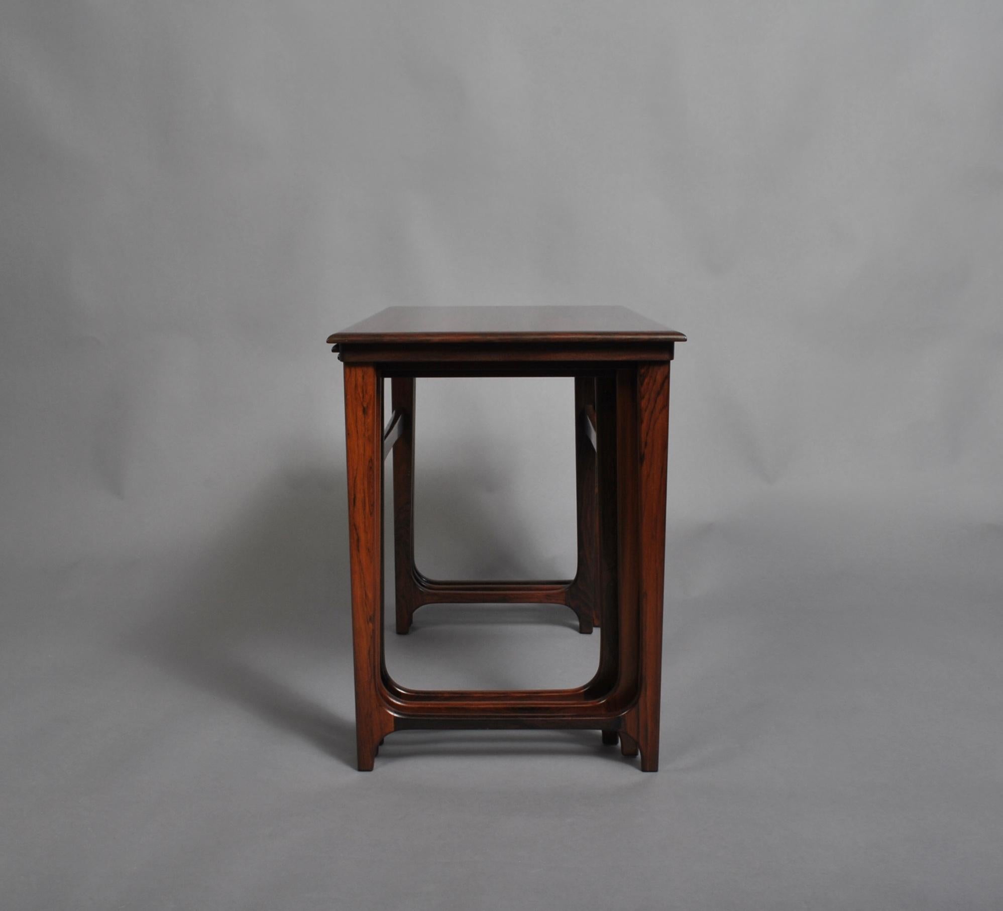 Fine Danish Midcentury Nesting Tables, BC Mobler 4