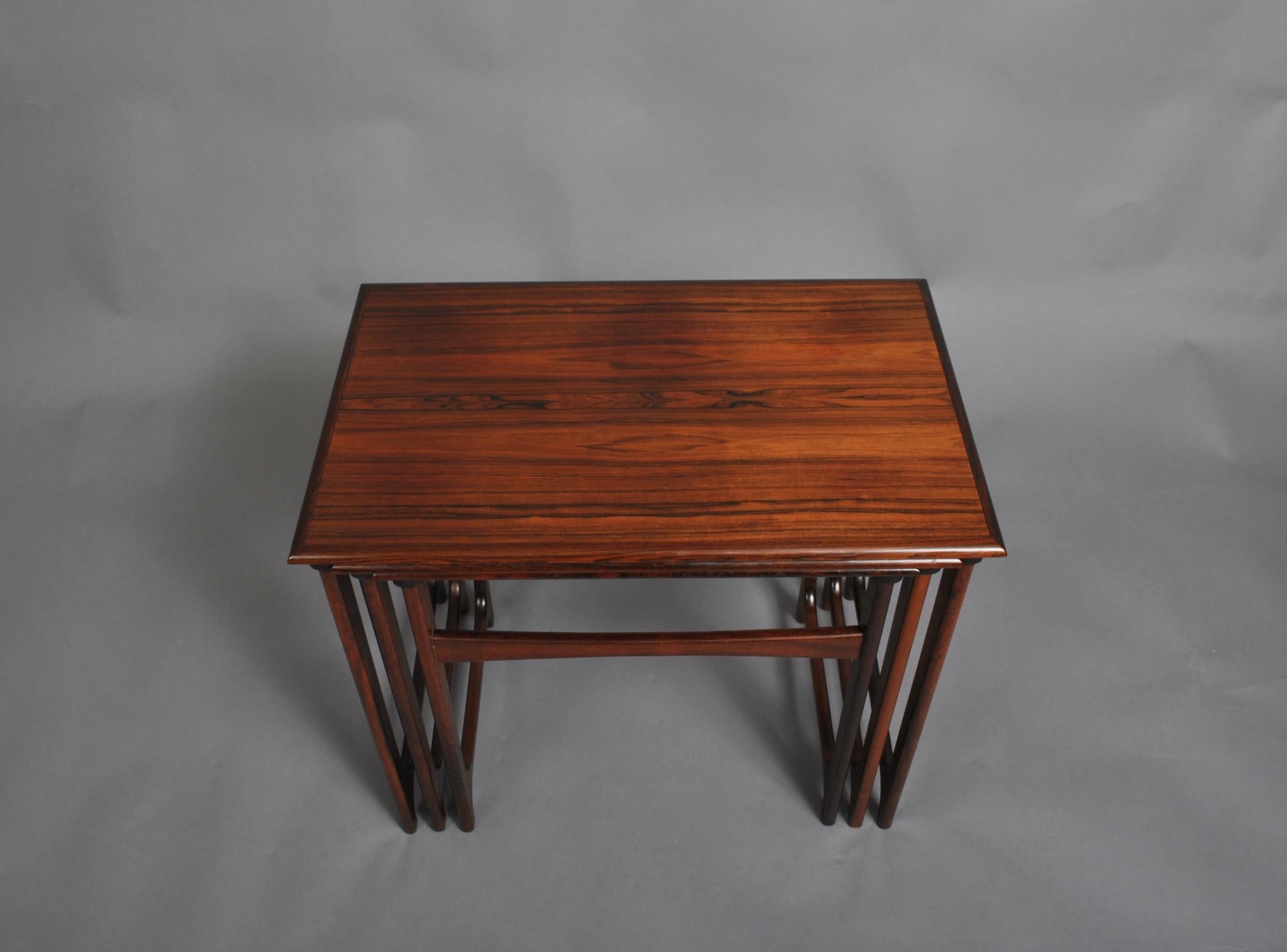 Fine Danish Midcentury Nesting Tables, BC Mobler 5
