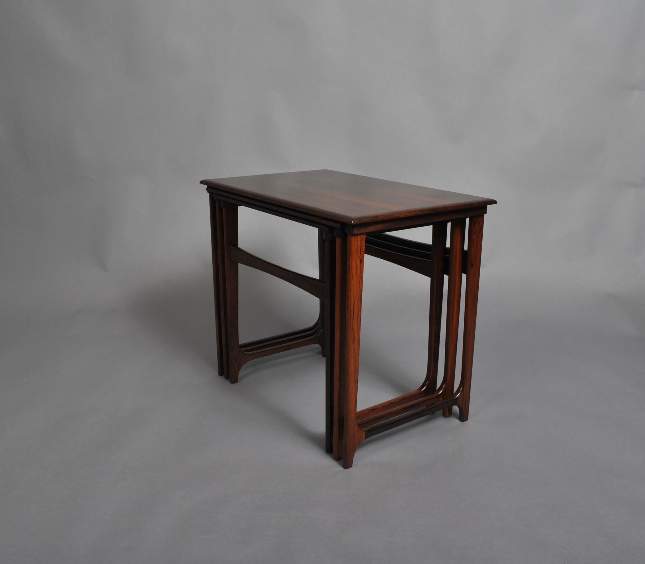 Mid-Century Modern Fine Danish Midcentury Nesting Tables, BC Mobler