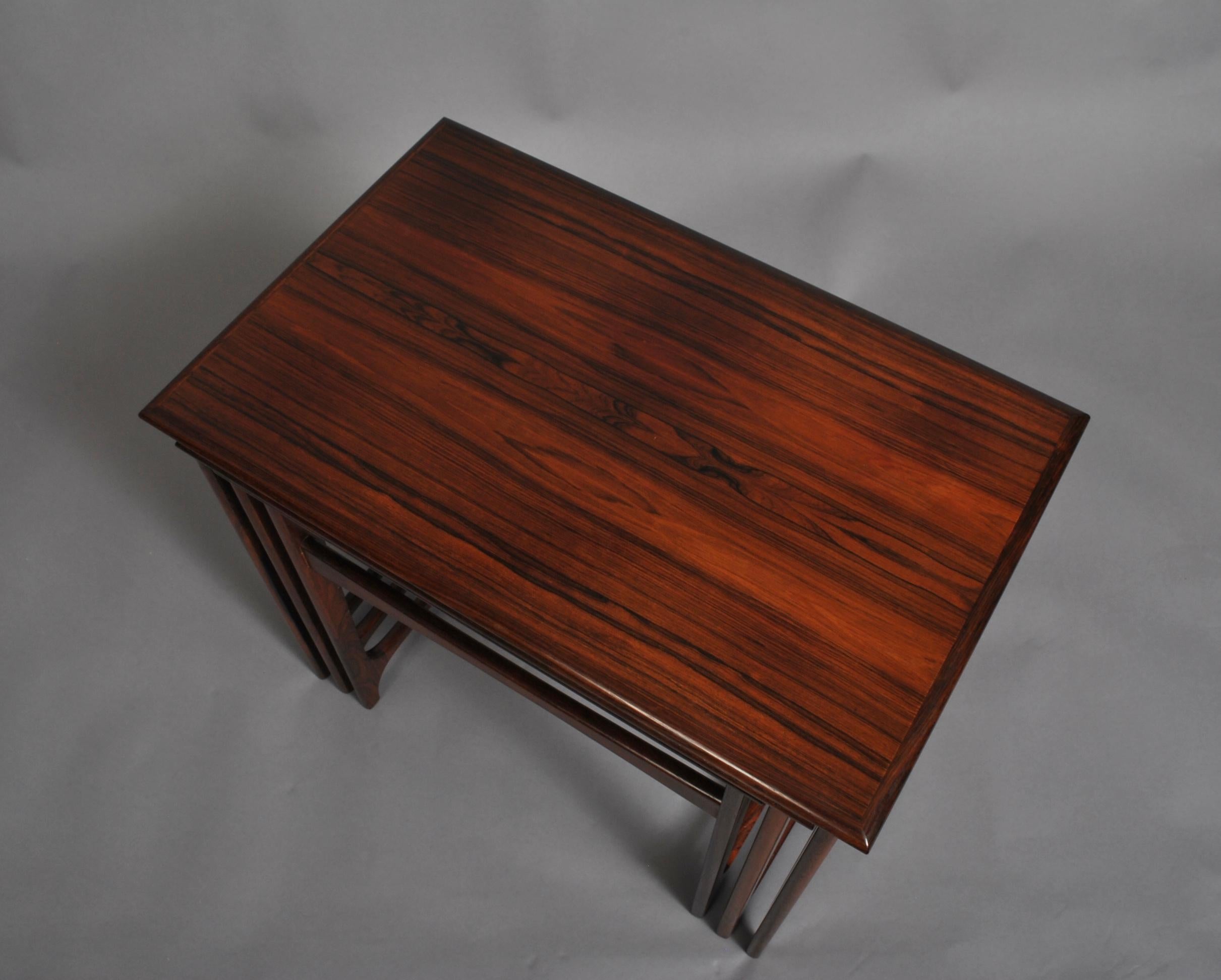 Fine Danish Midcentury Nesting Tables, BC Mobler 1