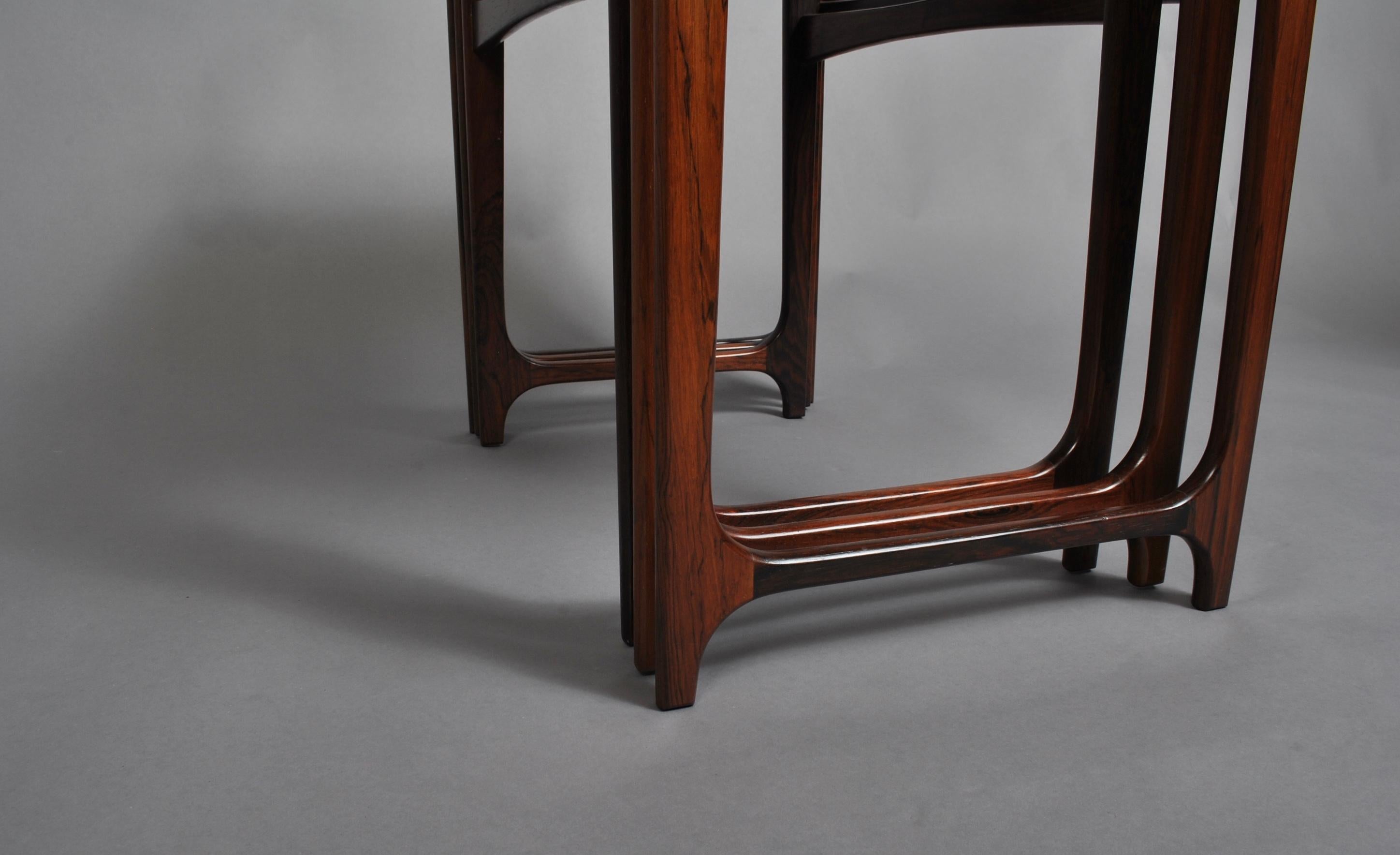 Fine Danish Midcentury Nesting Tables, BC Mobler 2