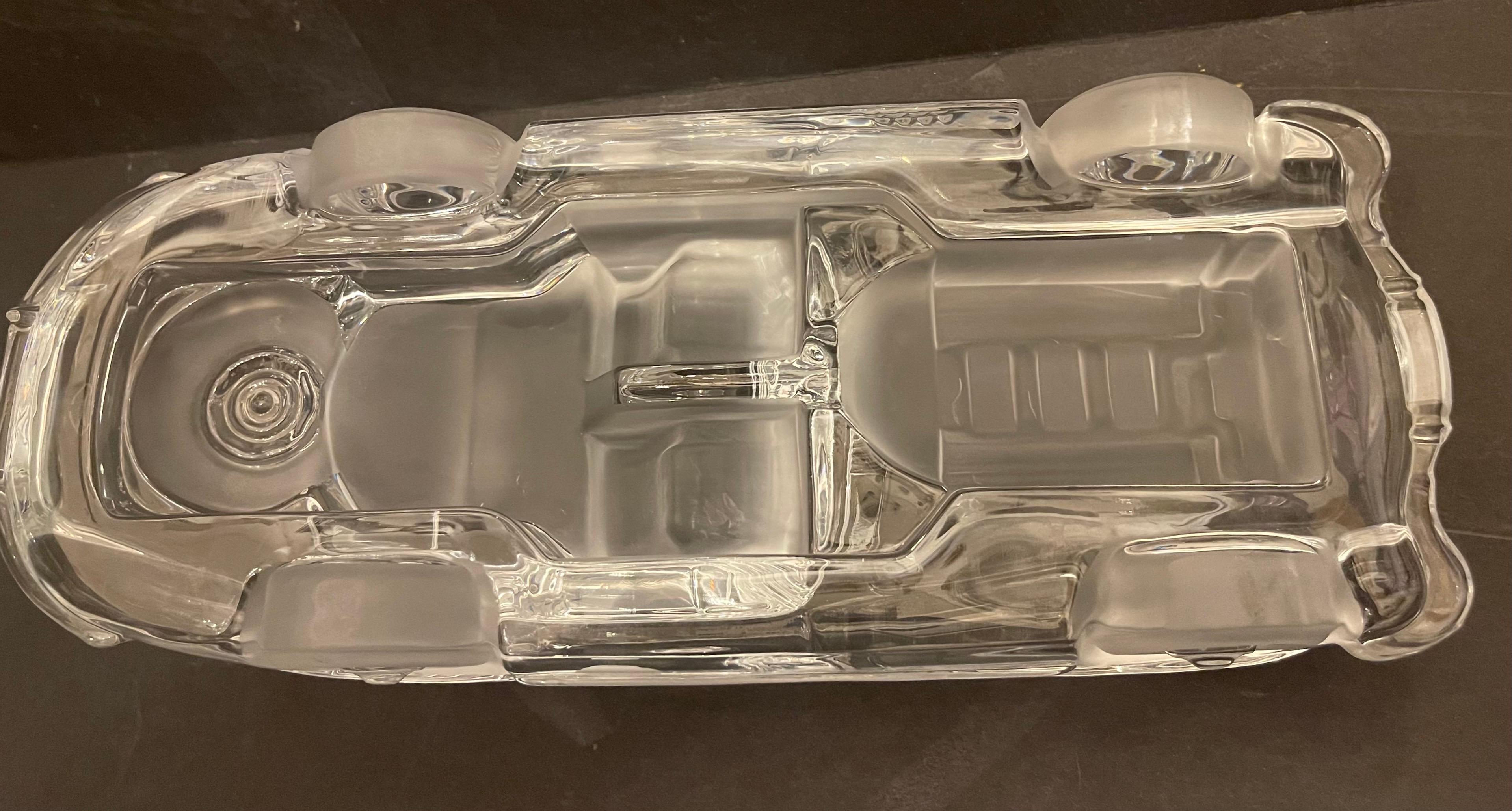 Fine Daum Mercedes Benz 300 SL Gullwing Vintage Art Glass Signed Car Sculpture 1