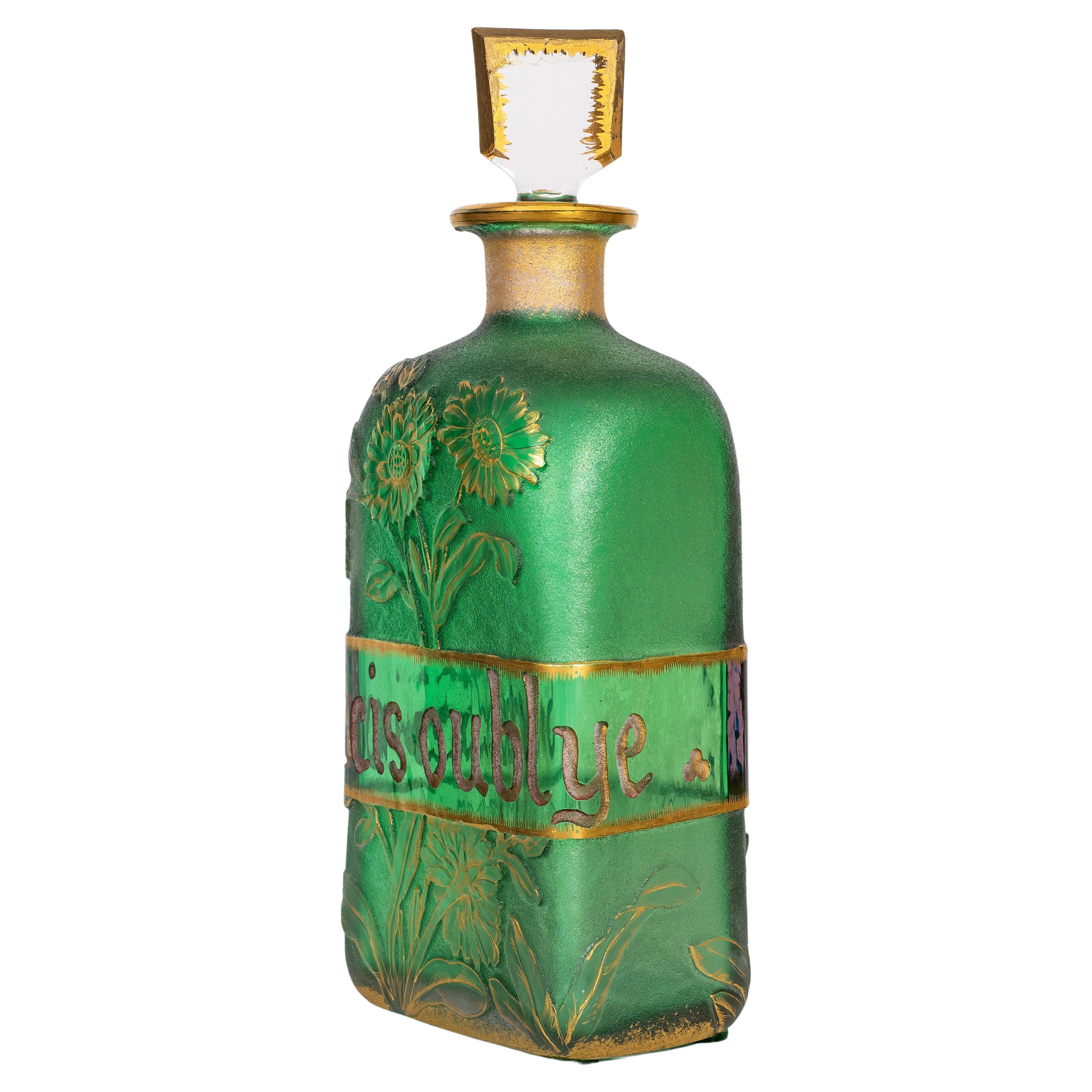 Fine Daum Nancy Glass Perfume Bottle France, circa 1910 For Sale