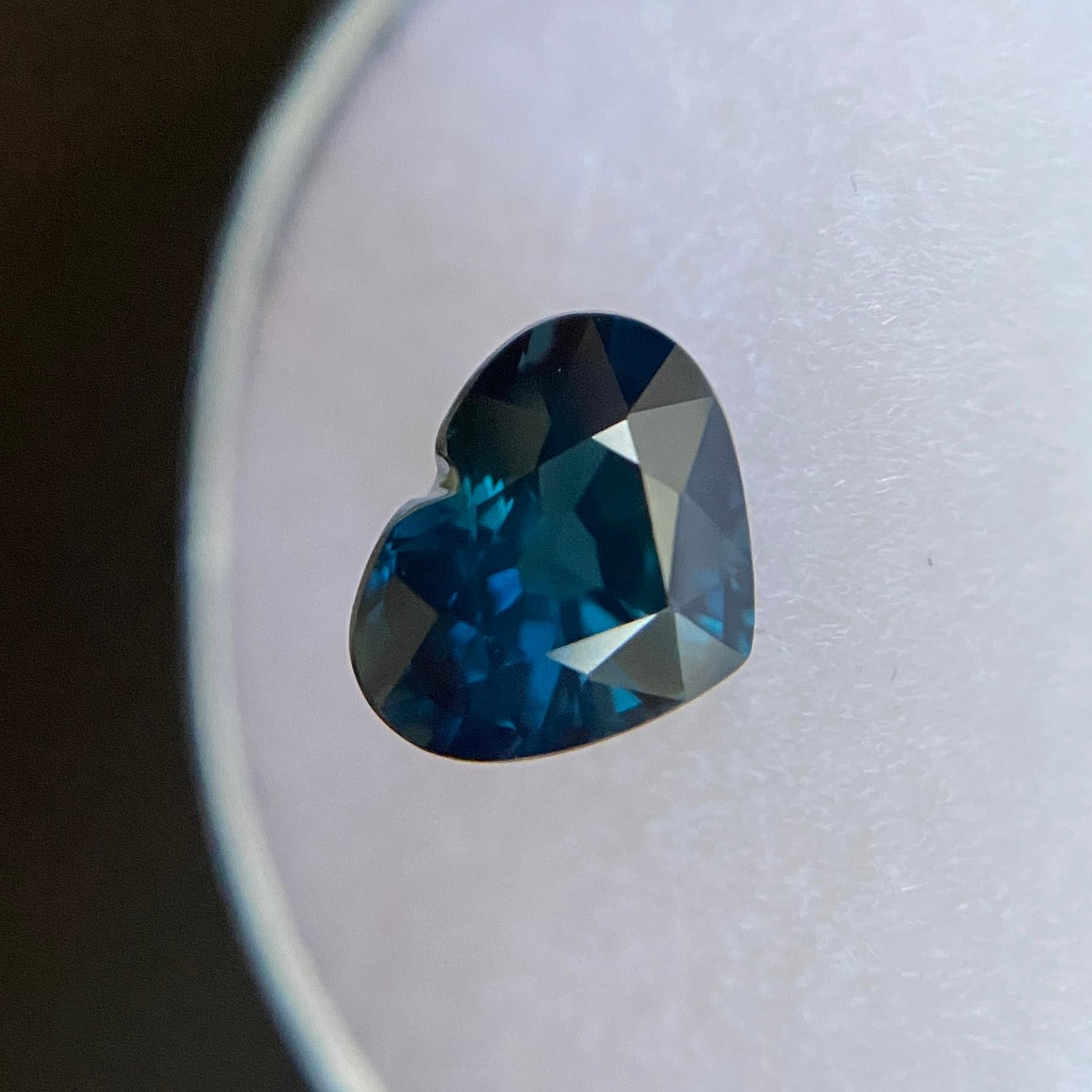 Natural Deep Blue Australian Sapphire Gemstone.

2.31 Carat with a beautiful deep blue colour and excellent clarity, a very clean stone. Also has an excellent heart cut and ideal polish to show great shine and colour, would look lovely in