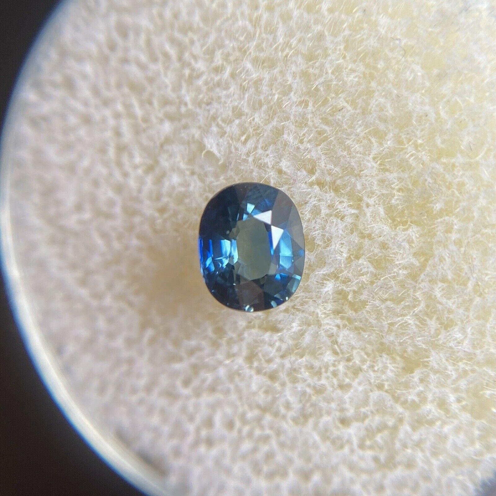 Fine Deep Royal Blue Australia Sapphire 0.77ct Oval Cut Rare Loose Gem 5.5x4.5mm

Fine Royal Blue Australian Sapphire Gemstone. 
0.77 Carat with a beautiful deep royal blue colour and excellent clarity, a very clean stone. Also has an excellent oval