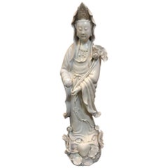 Fine Dehua, Blanc de Chine, Quan Yin Porcelain Figure