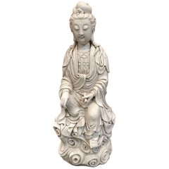 Raffinata figura in porcellana Dehua, Blanc de Chine, Quan Yin
