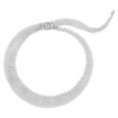 Sterling Kettenhemd Mesh Drape Armband abgestuftes spitzes Detail