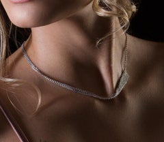 Fine Delicate Sterling Chainmaille Mesh Draping Graduated Realm Necklace