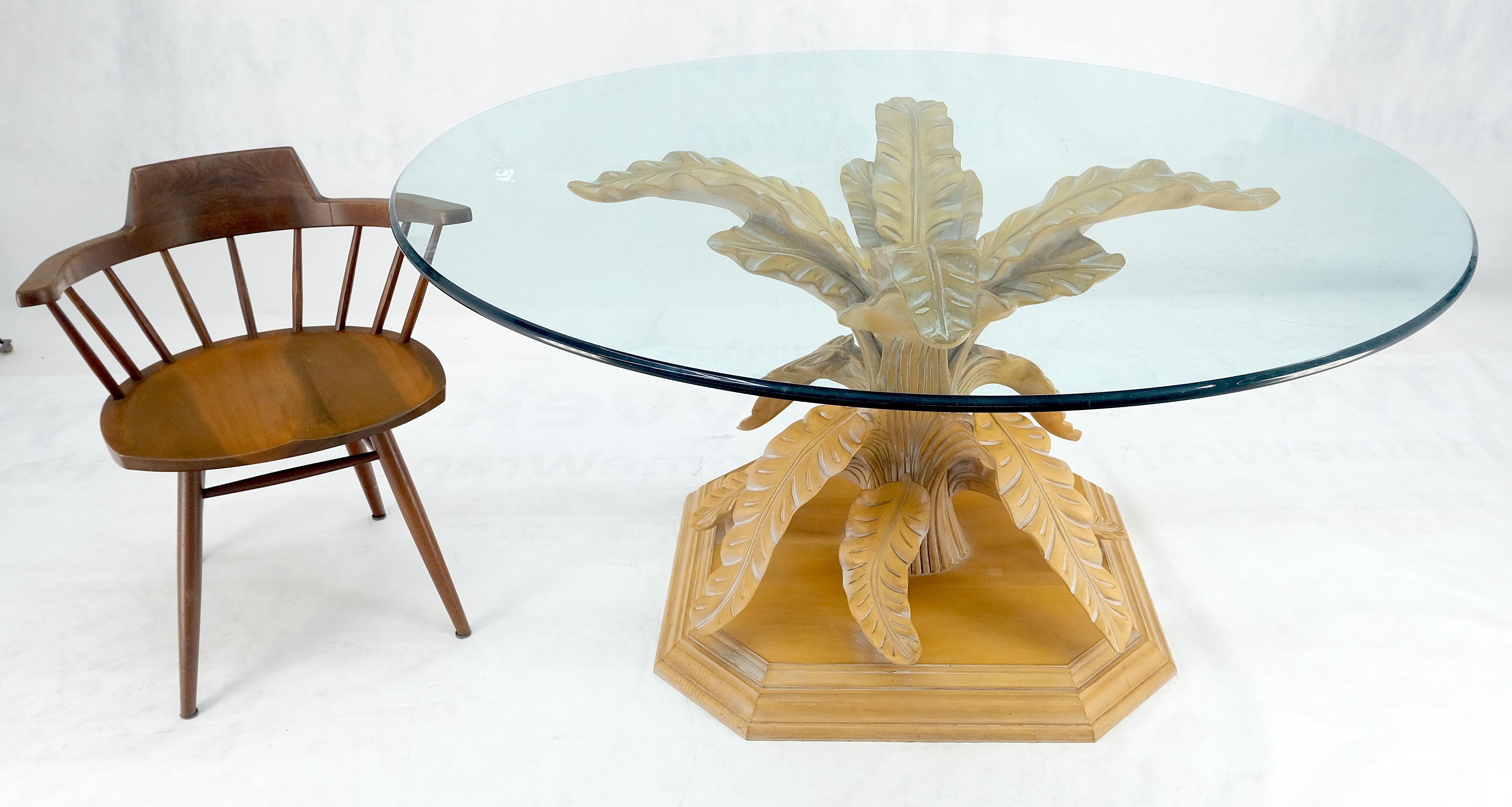 Détails fins Feuilles d'arbre sculptées Base en bois massif  60
