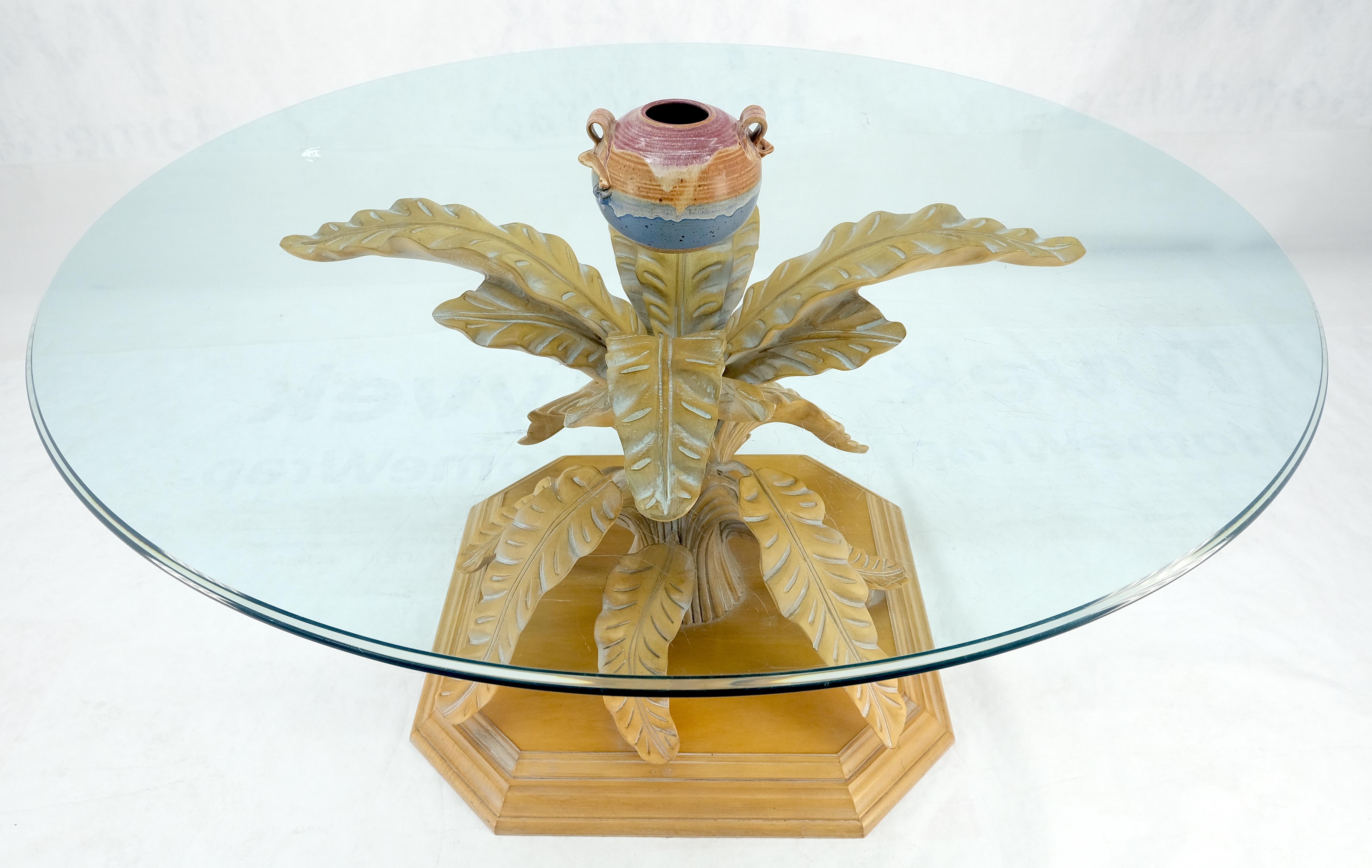 Détails fins Feuilles d'arbre sculptées Base en bois massif  60