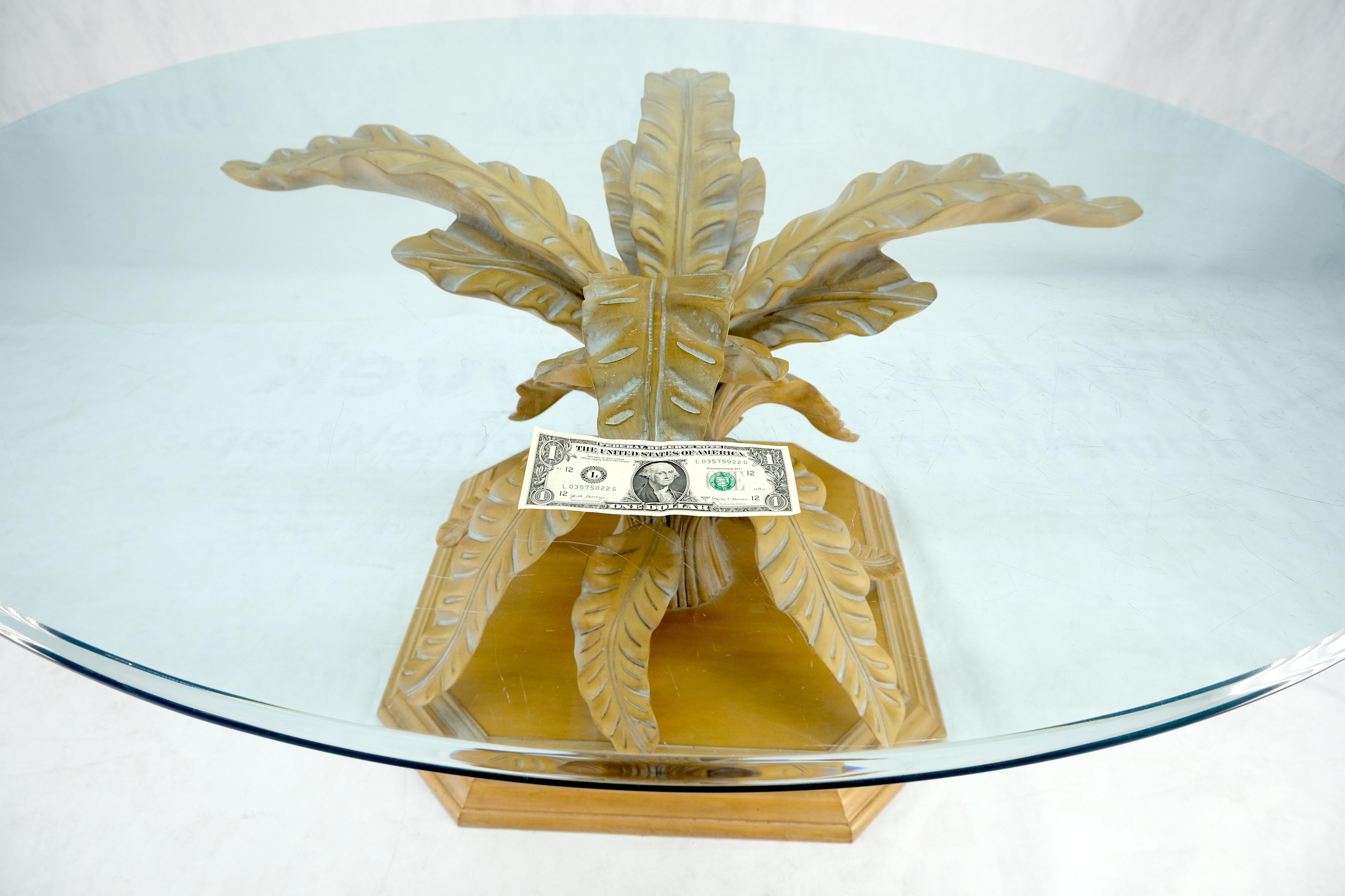 Détails fins Feuilles d'arbre sculptées Base en bois massif  60