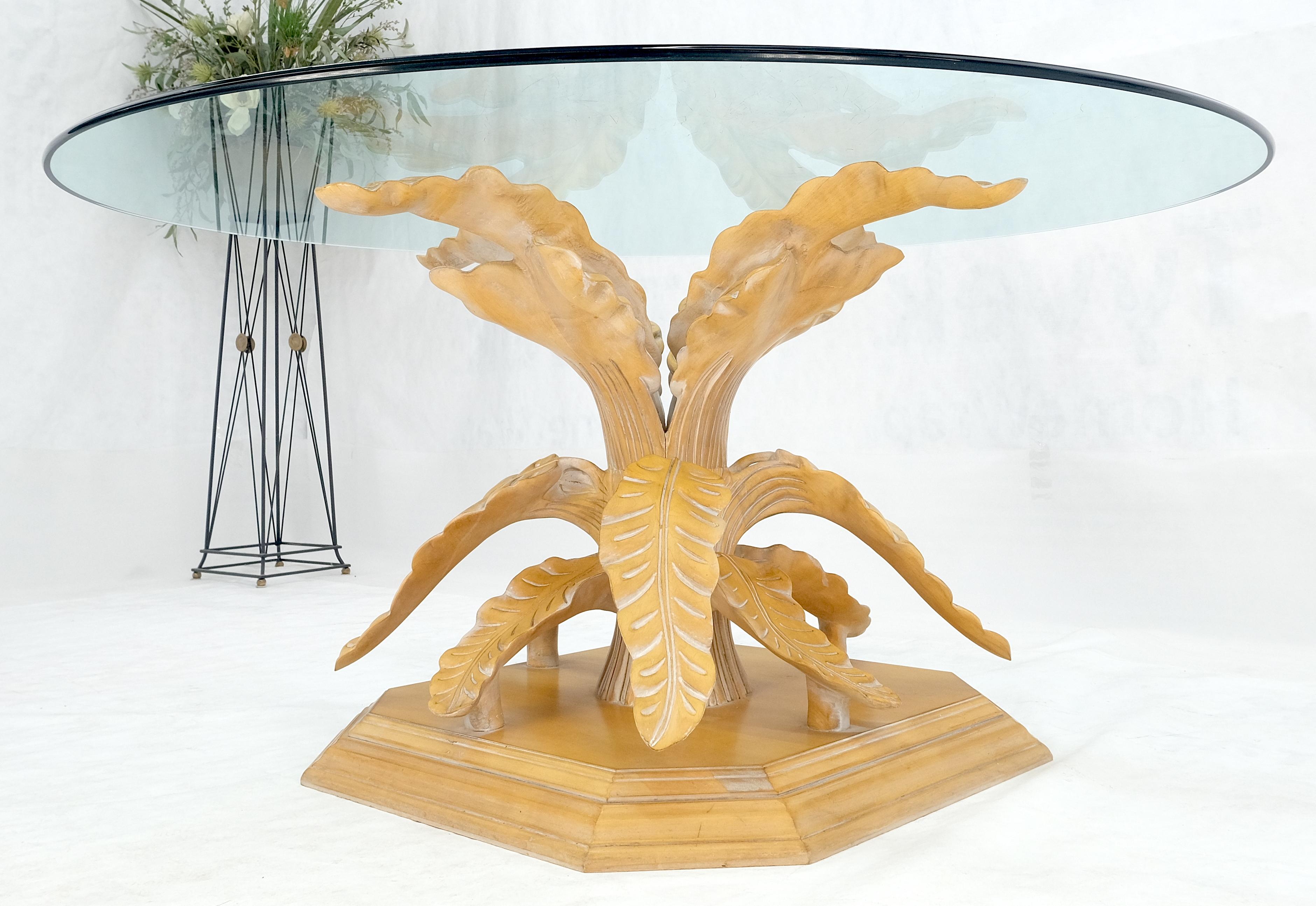 Détails fins Feuilles d'arbre sculptées Base en bois massif  60