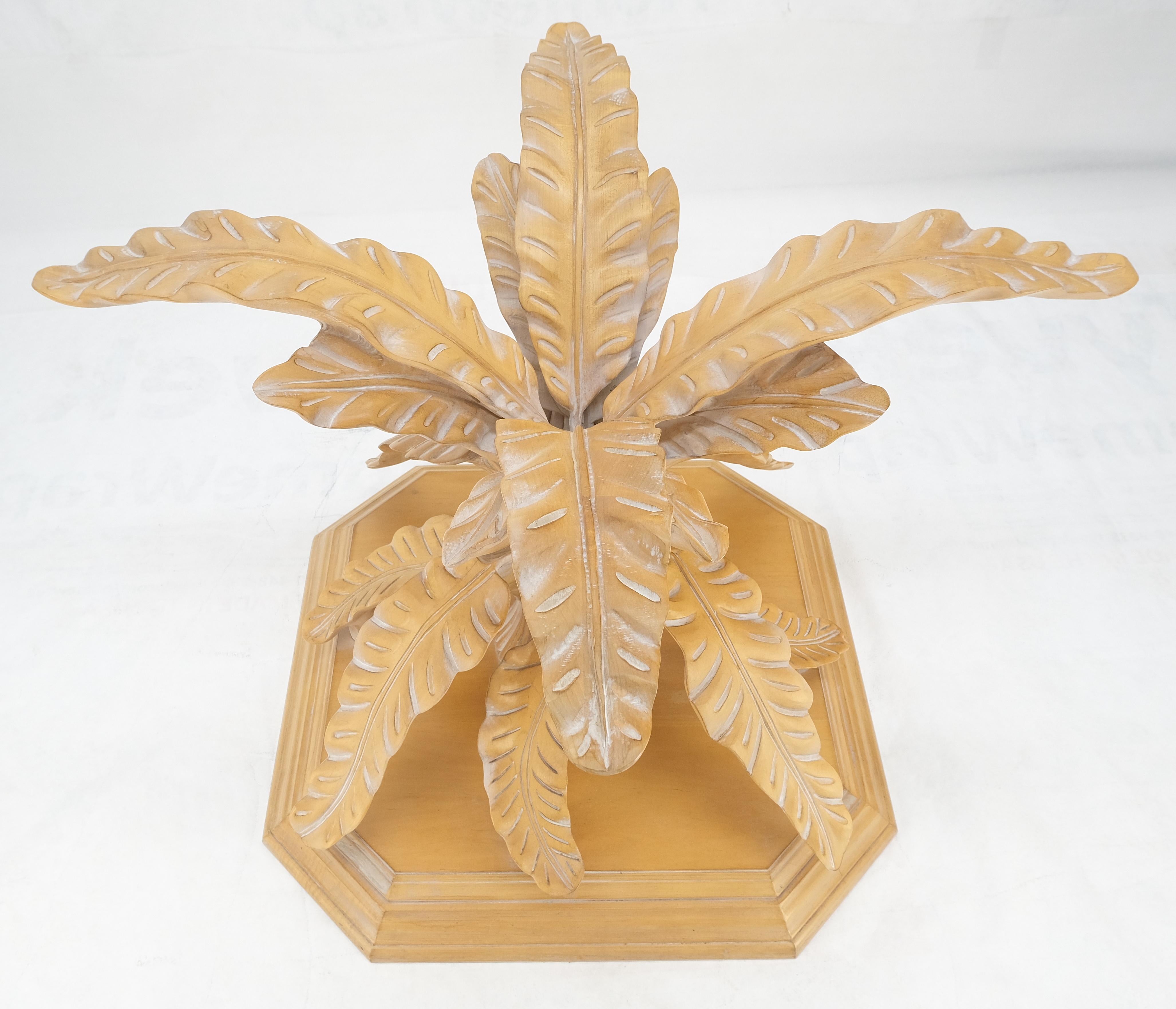 Laqué Détails fins Feuilles d'arbre sculptées Base en bois massif  60