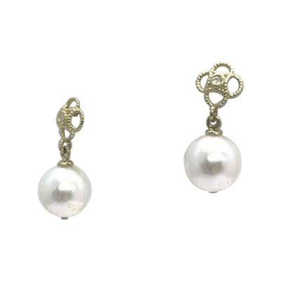 Diamond, Pearl and Antique Drop Earrings - 8,506 For Sale at 1stdibs ...