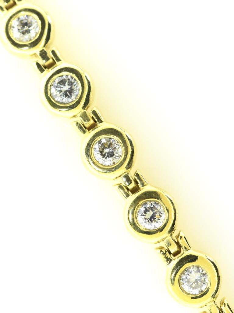Bracelet à maillons souples en or jaune 18K et diamants fins en vente 4