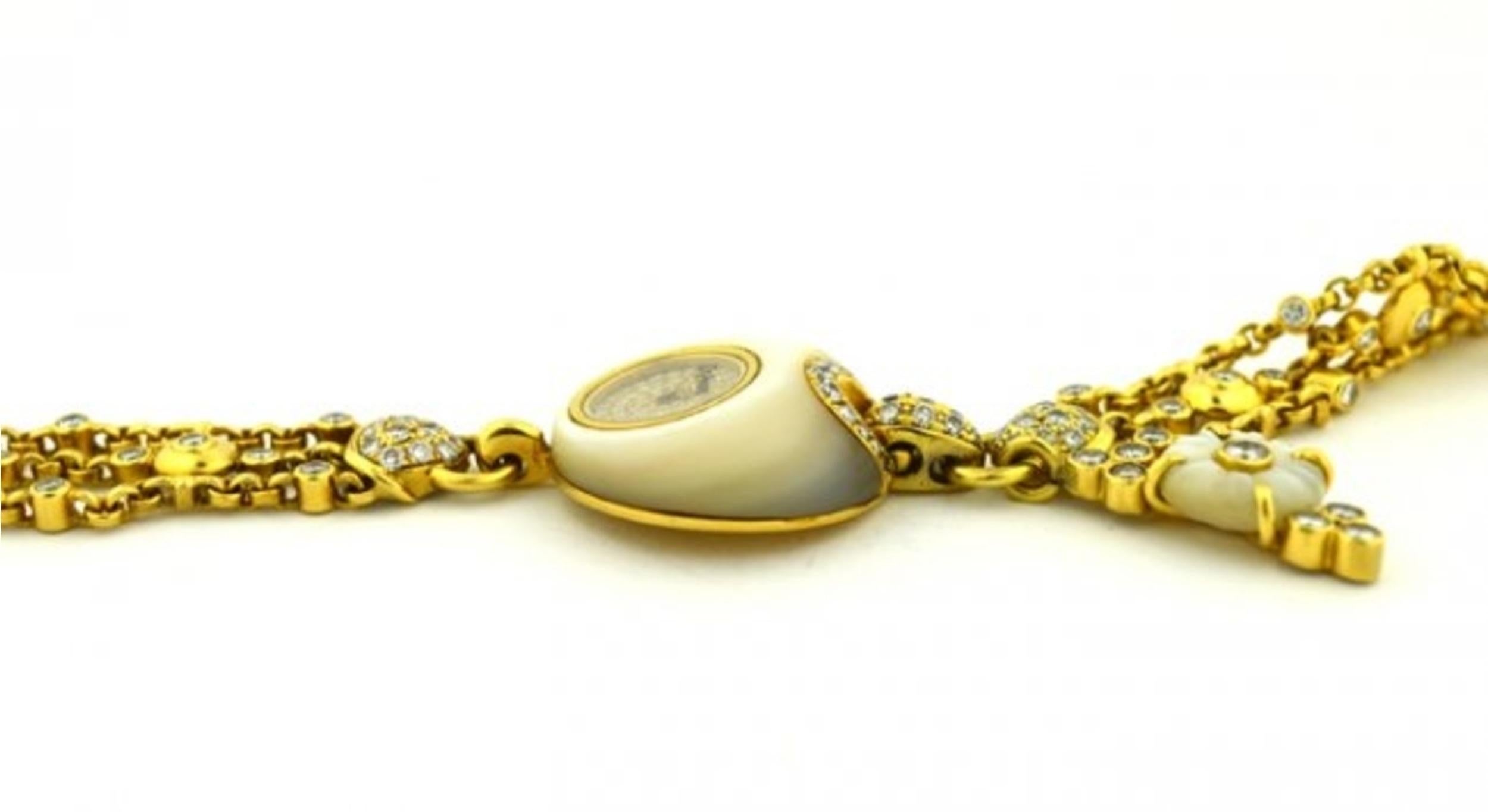 Women's or Men's Fine Diamond and Gold Bracelet Wristwatch by Delaneau
