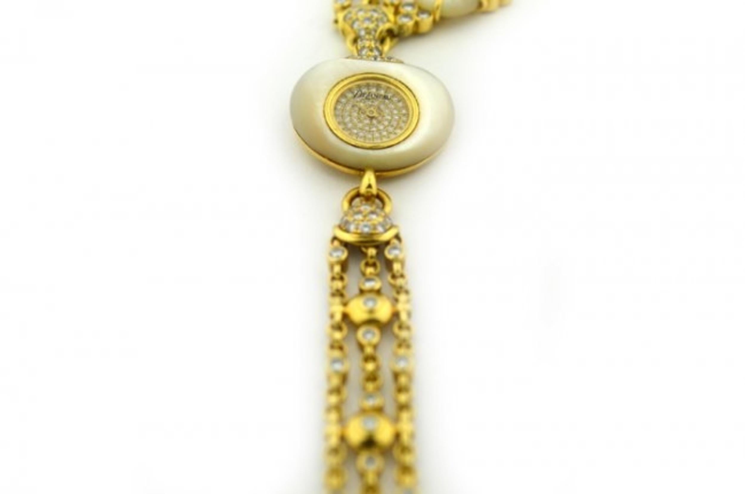 Fine Diamond and Gold Bracelet Wristwatch by Delaneau 1