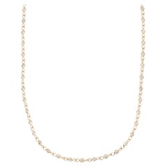 Fine Diamond Long Necklace 14k Solid Yellow Gold, Christmas Gift For Women
