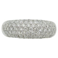 Fine Diamond Pave Gold Domed Band Ring
