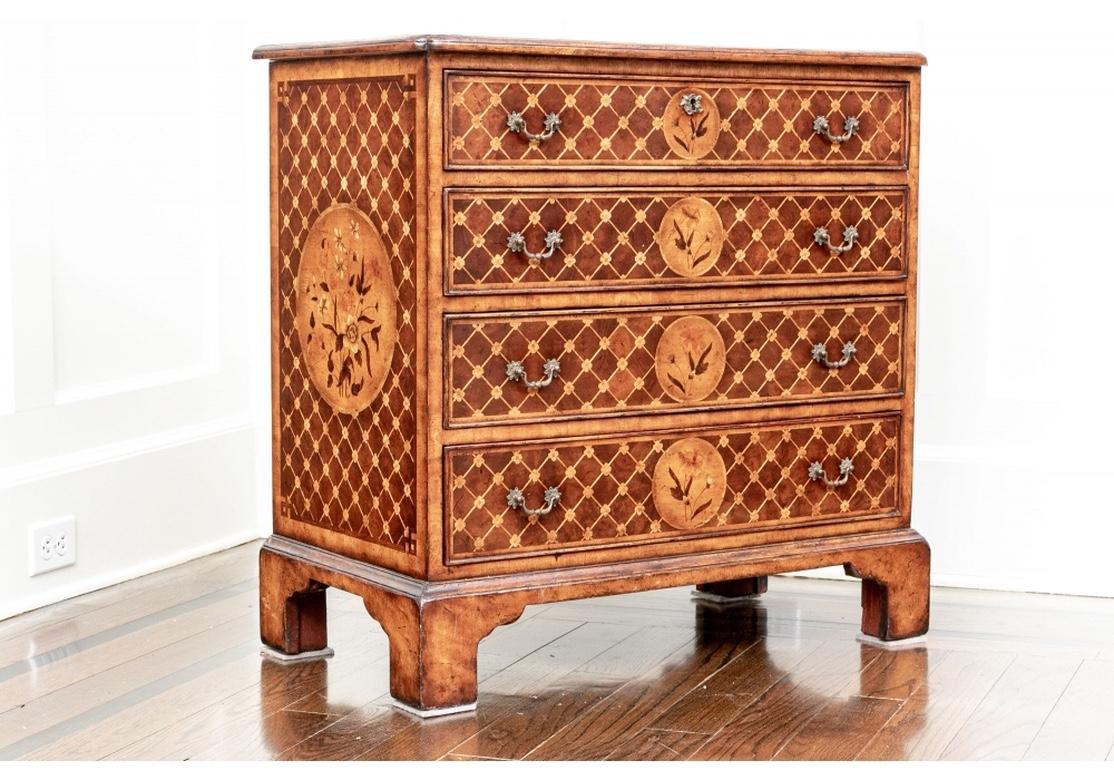 Fine Diminutive Marquetry Four Drawer Chest 5
