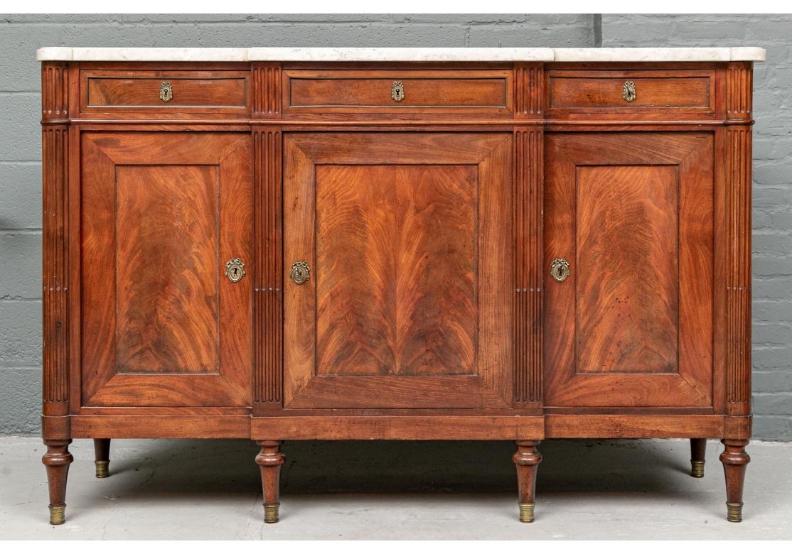 Fine Directoire Style Mahogany Marble Top Sideboard 7