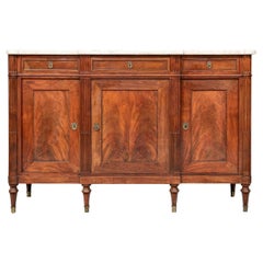 Fine Directoire Style Mahogany Marble Top Sideboard