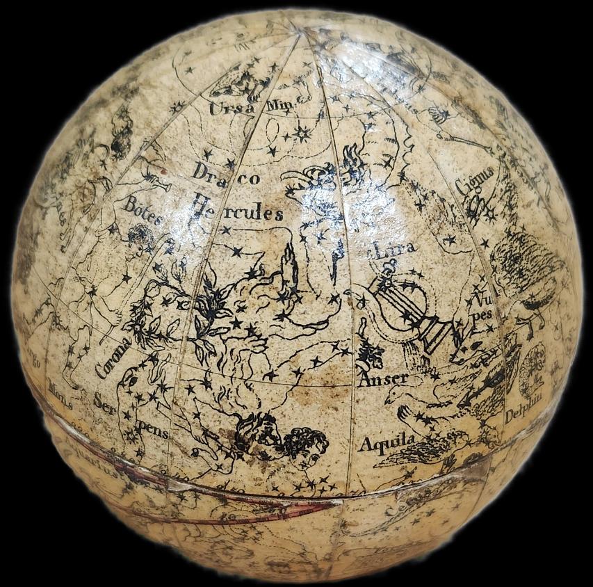 Painted Fine double pocket globe For Sale