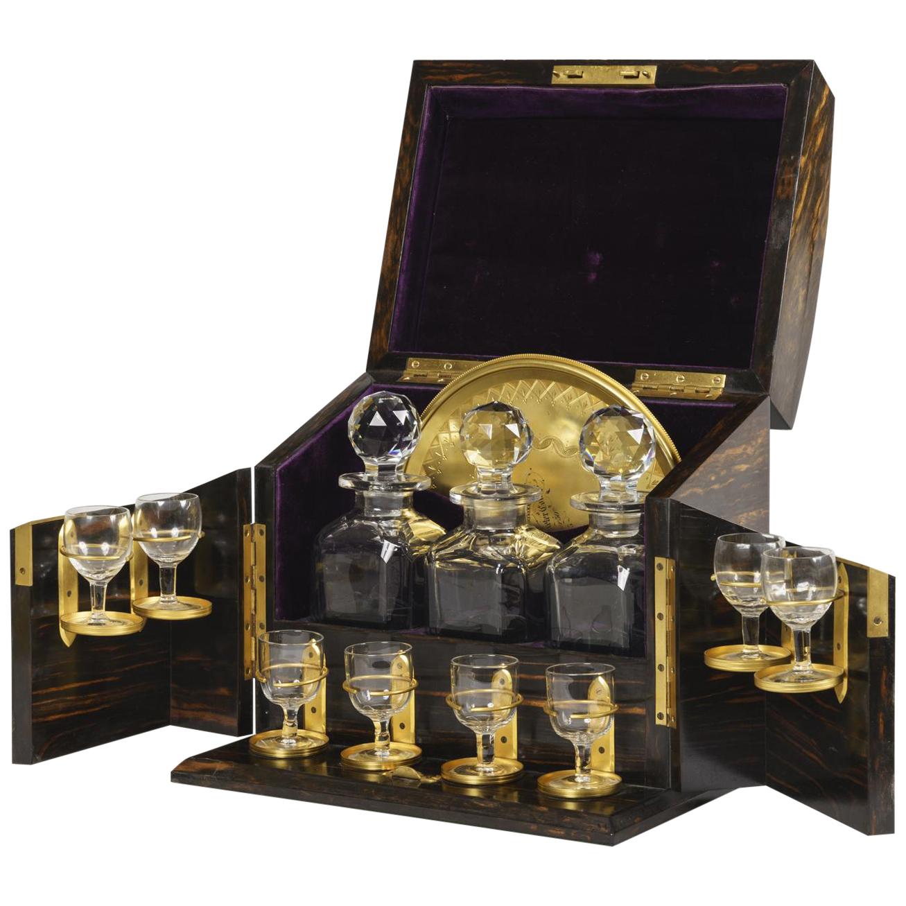 19th Century Coromandel Drinks Box decorated with Gemstones For Sale