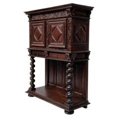 Fine Early 18th Century French Cabinet on Stand in Walnut and Oak
