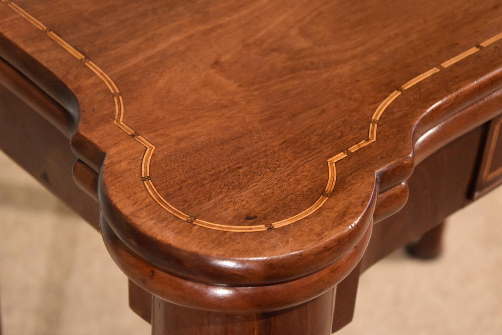 Fine Early 18th Century Inlaid Pad Foot Card Table For Sale 3