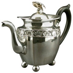 Fine Early 19th Century Neoclassical Silver Teapot, Probably Russian Circa 1825