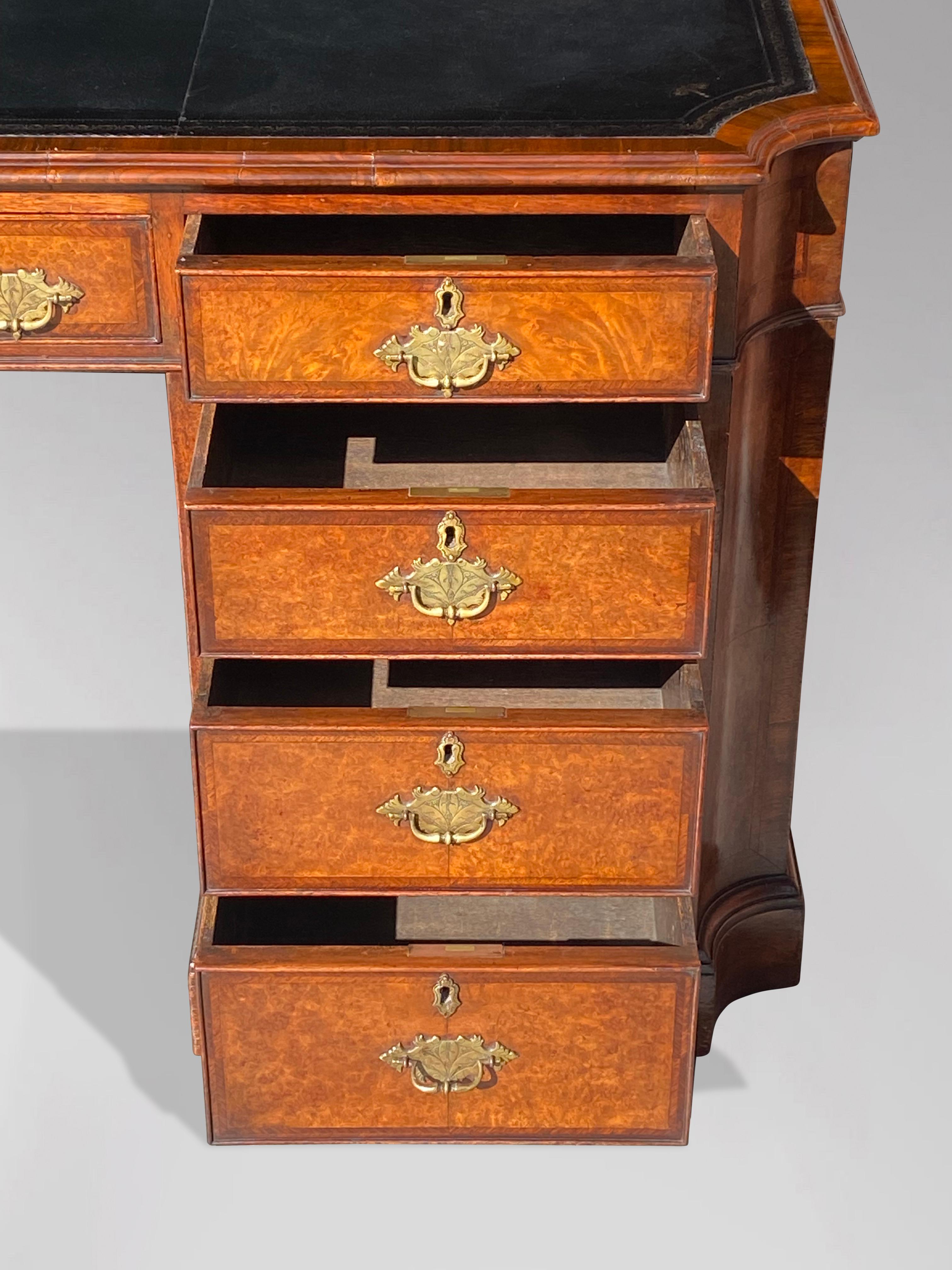 Fine Early 19th Century Walnut and Inlay Partners Desk For