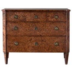 Fine Early 19th Century Gustavian Alder Root Chest of Drawers
