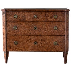 Fine Early 19th Century Gustavian Alder Root Chest of Drawers