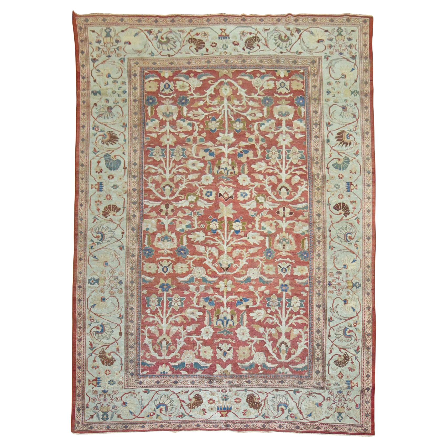 Fine tapis persan ancien de Sultanabad du début du XXe siècle