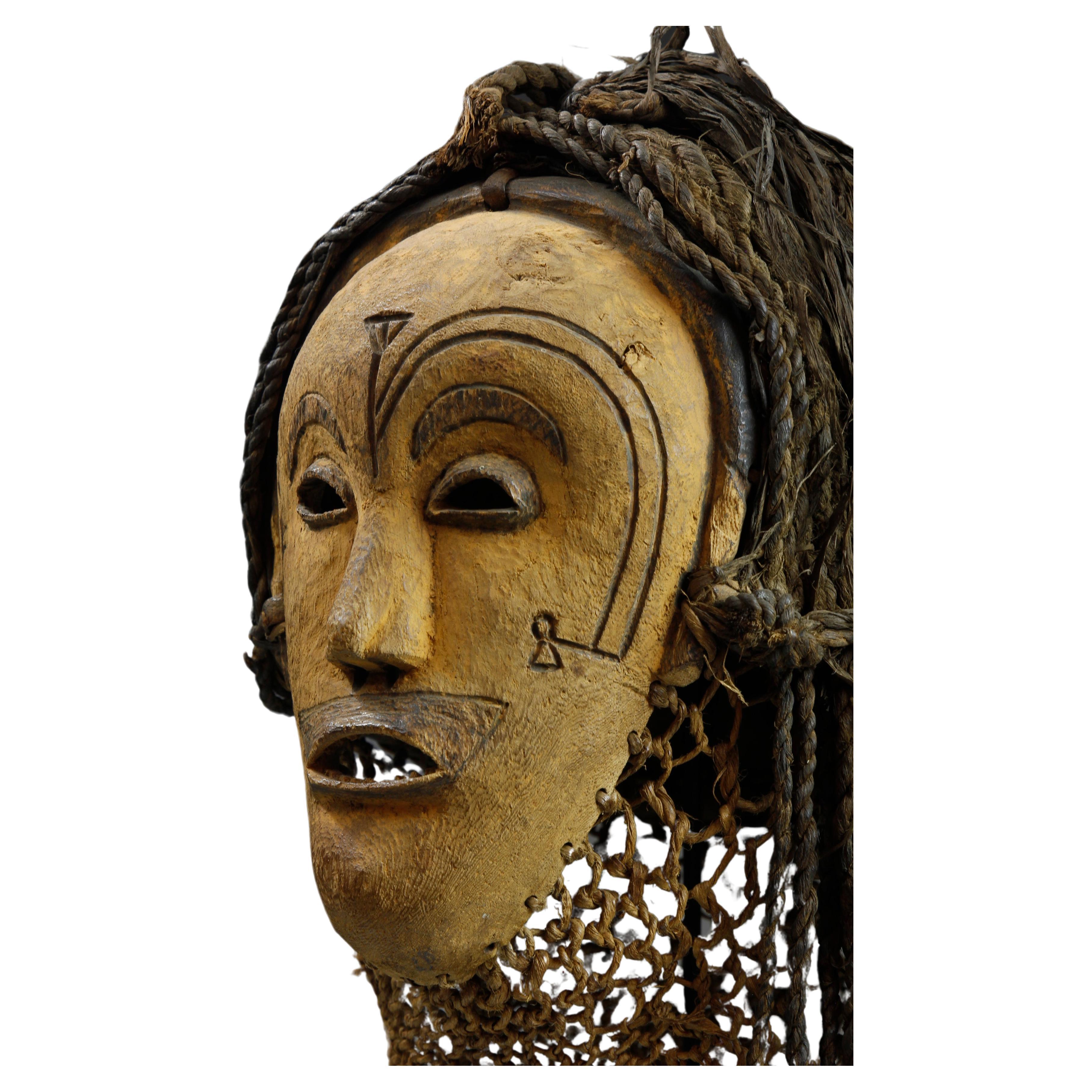 Fine Early 20th Century Chokwe Mask (Ex Afrika Museum Collection) For Sale