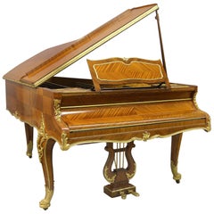 Beau piano à queue Erard en bronze doré du début du 20e siècle par François Linke