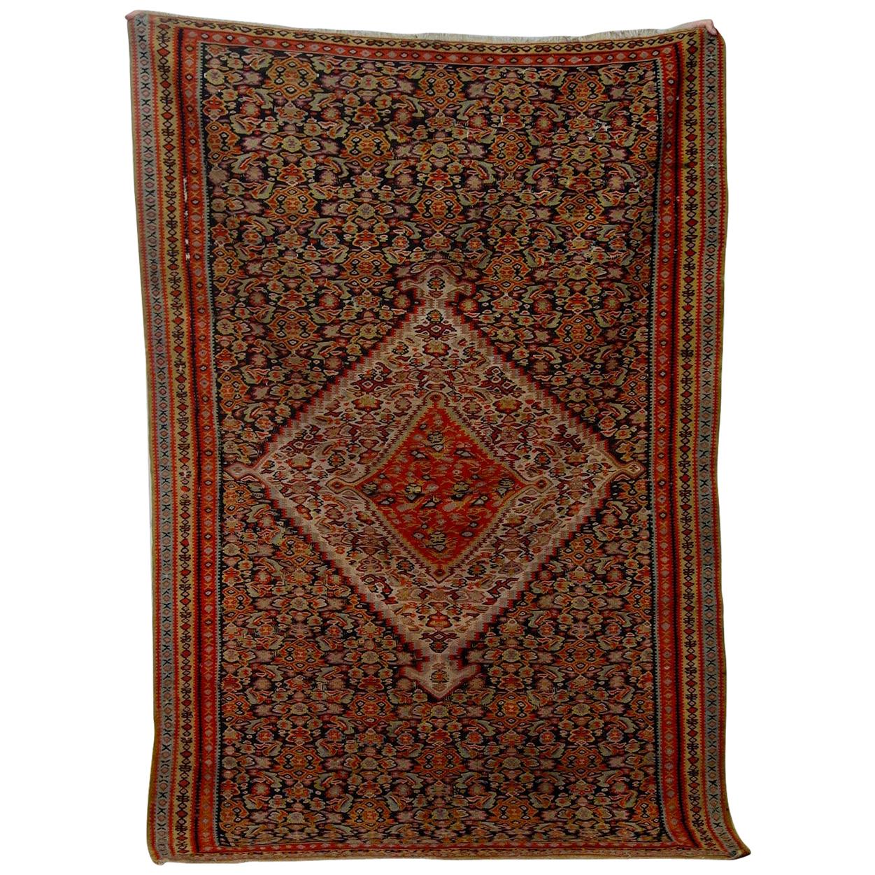 Fine Early 20th Century Senneh Kilim Rug