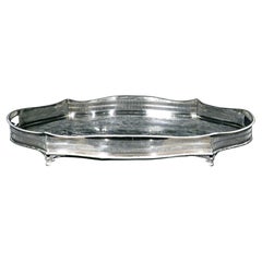 Fine Early 20th Century Silver Plated Gallery / Drinks Tray, England Circa 1920