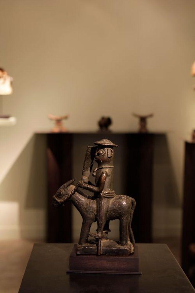 Fine Early Bronze Horseman. Benin, Nigeria 5