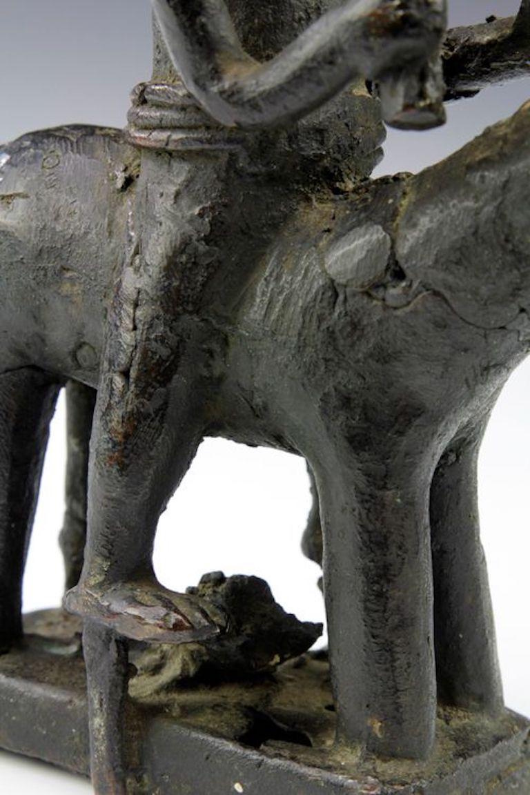 Fine Early Bronze Horseman. Benin, Nigeria 3