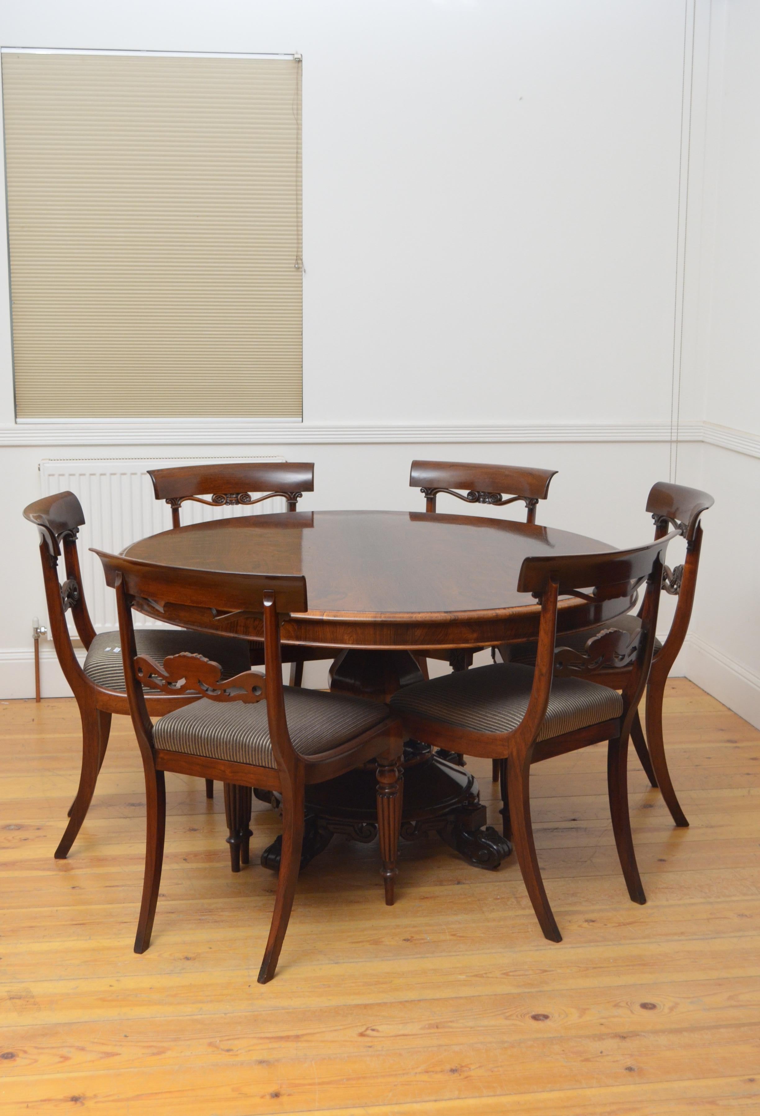 Fine Early Victorian Rosewood Centre Table Dining Table 6