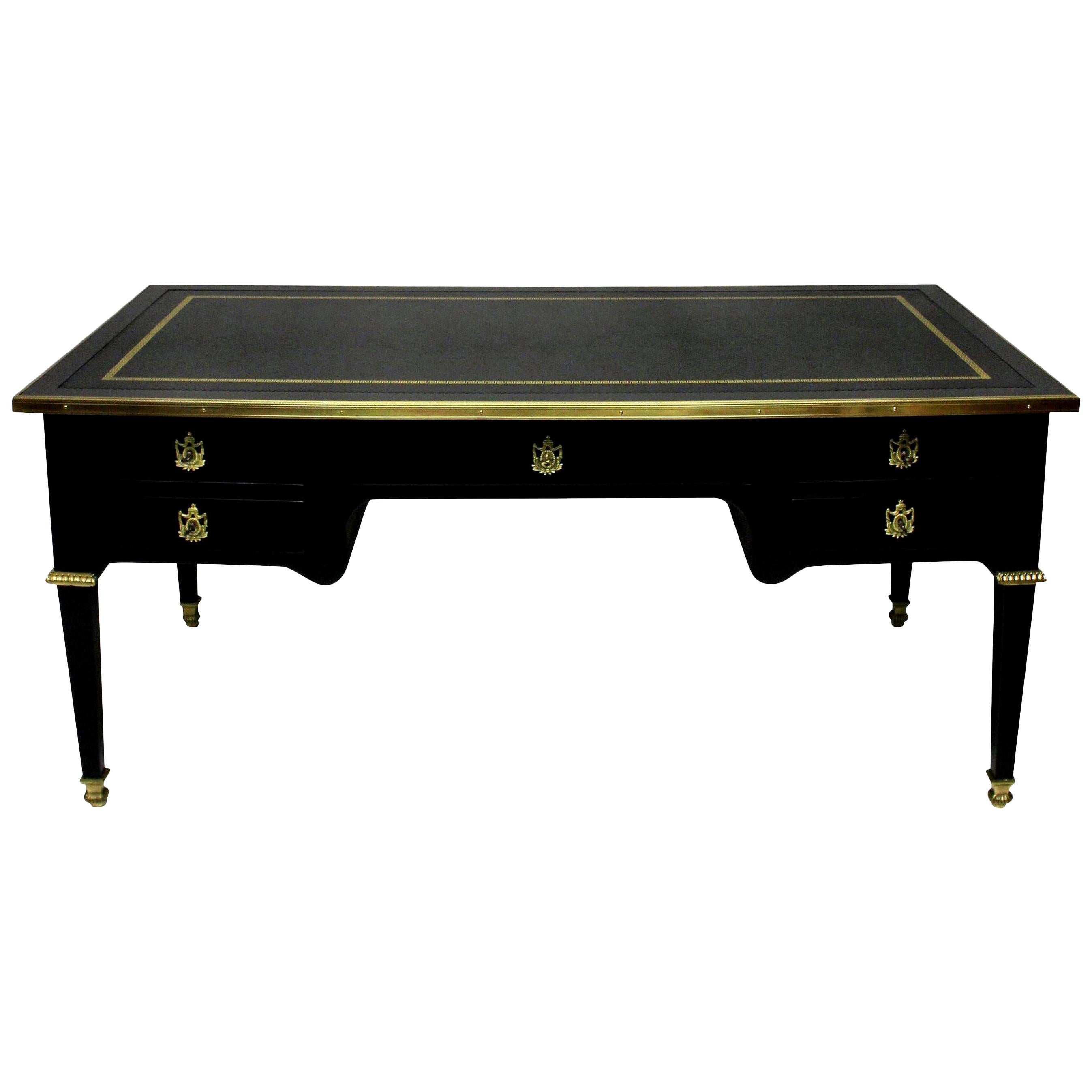 Fine Ebonized Louis XVI Style Desk