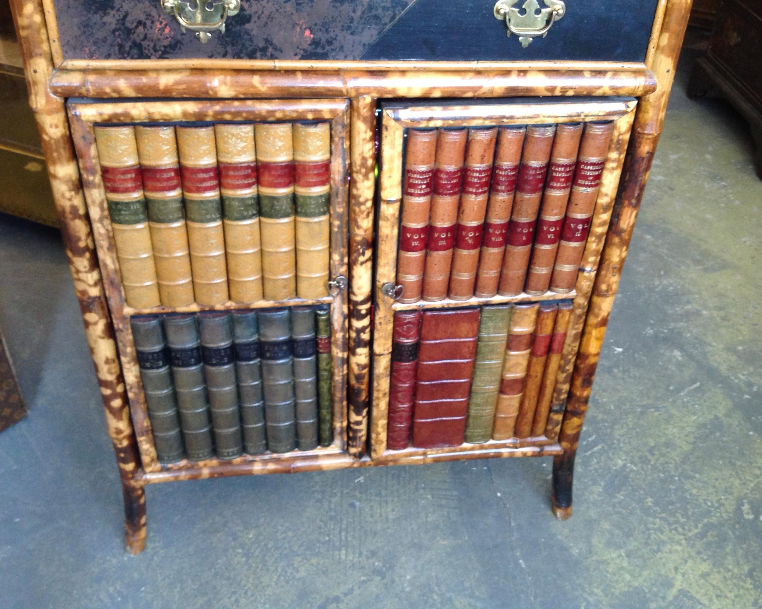 Fine Edwardian Bamboo Bookcase or Cabinet 10
