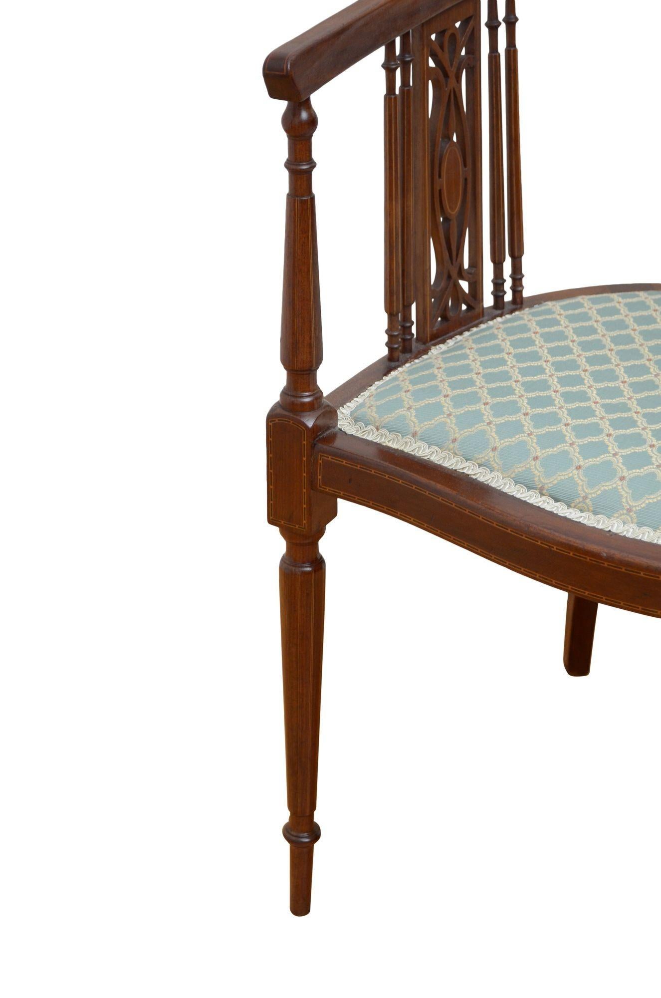 Fine Edwardian Mahogany Tub Chair For Sale 2