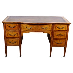 Fine Edwardian Neoclassical Revival Satinwood Desk
