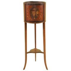 Dekoriertes Pflanzgefäß aus edwardianischem Satinholz und Mahagoni mit Lackierung