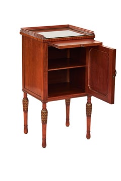 Fine Edwardian Satinwood Bedside Cupboard