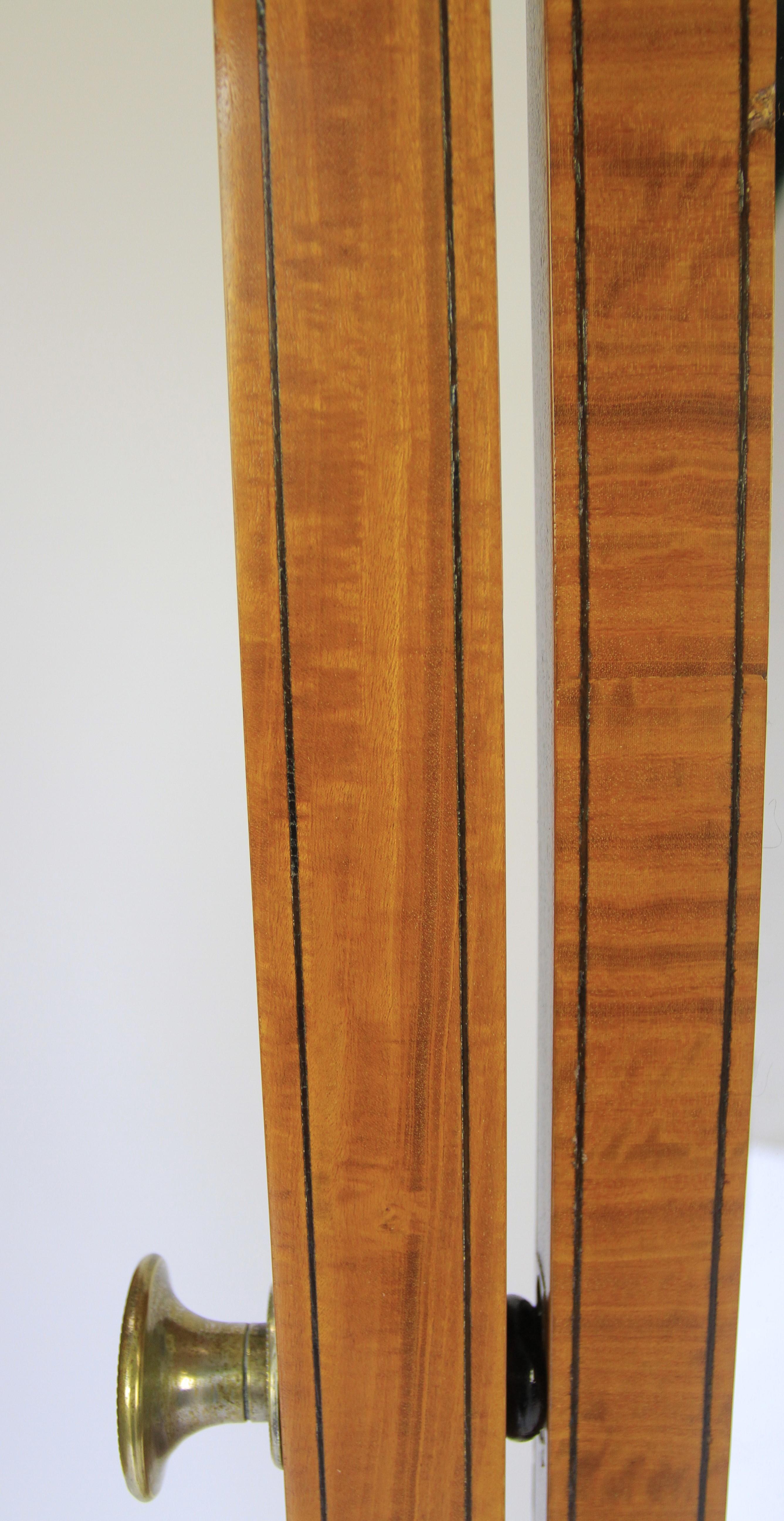 Adam Style Fine Edwardian Satinwood Cheval Mirror by Maple & co